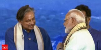 PM Modi mocks INDIA bloc with ‘sleepless nights’ jibe in presence of Shashi Tharoor, Pinarayi Vijayan | India News