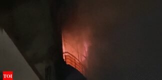 Massive fire breaks out at six-storey building in Kanpur, dousing operations underway | India News