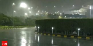 Delhi-NCR sees sudden weather shift with dust storms, thunder and rain after days of heat | India News