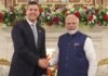 PM Modi meets Paraguay President Santiago Pena Palacios at Hyderabad House | India News