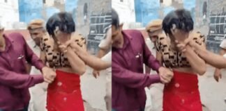 Watch: Man in Jodhpur hides from police by dressing up as woman; arrested | India News