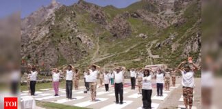 Yoga Day in Uttarakhand: UTDB organises Yoga sessions in border villages; students and army personnel join | India News