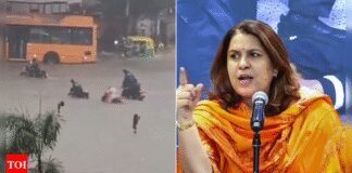 ‘Boats are sailing, cars are floating’: Congress’ Supriya Shrinate slams BJP’s Gujarat model; heavy rains in Surat submerge streets | India News
