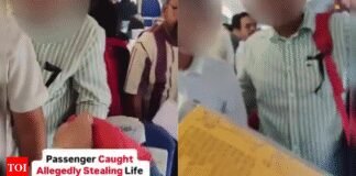 ‘What kind of country are we becoming’: Man caught stealing life jacket in IndiGo flight; video goes viral | India News