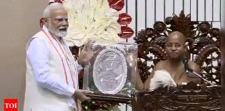 ‘Humbly accept it as prasad’: PM Modi honoured as ‘Dharma Chakravarti’ on Jain saint Vidyanand’s centenary | India News