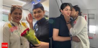‘Proud moment for mom’: IndiGo air hostess welcomes mother onboard in viral video – watch | India News