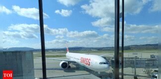 Plane on runway, incoming SWISS flight safely executes last-minute go-around at IGIA | India News