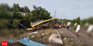 Tamil Nadu: Train hits school bus in Cuddalore; several children feared dead | India News
