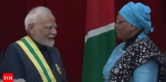 Namibia visit: PM Modi gets country’s highest honour, signs 4 agreements to strengthen bilateral ties | India News