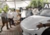 Watch: Maharashtra deputy CM Eknath Shinde rides Tesla outside Vidhan Sabha; calls it big deal for state | India News