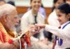 Raksha Bandhan with the PM: Modi shares cute moment with children; Brahma Kumaris join celebration – Pics | India News