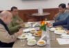 In between heated debates: Amit Shah takes lunch break with BJP MPs at Parliament canteen – video | India News