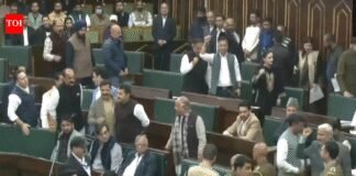 ‘Shoe-beating’ remark sparks uproar in J&K assembly, BJP demands Omar apology | India News