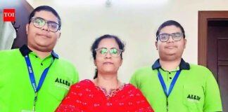 Identical twins, identical scores (285) in JEE Main | India News