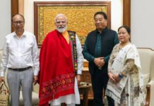 PM Modi meets Manipur CM, his two deputies in New Delhi | India News