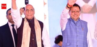 ‘He should be called Dhurandhar Dhami’: Defence minister Rajnath Singh on 4 years of Uttarakhand govt | India News