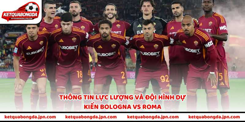 Thông tin lực lượng và đội hình dự kiến Bologna vs Roma